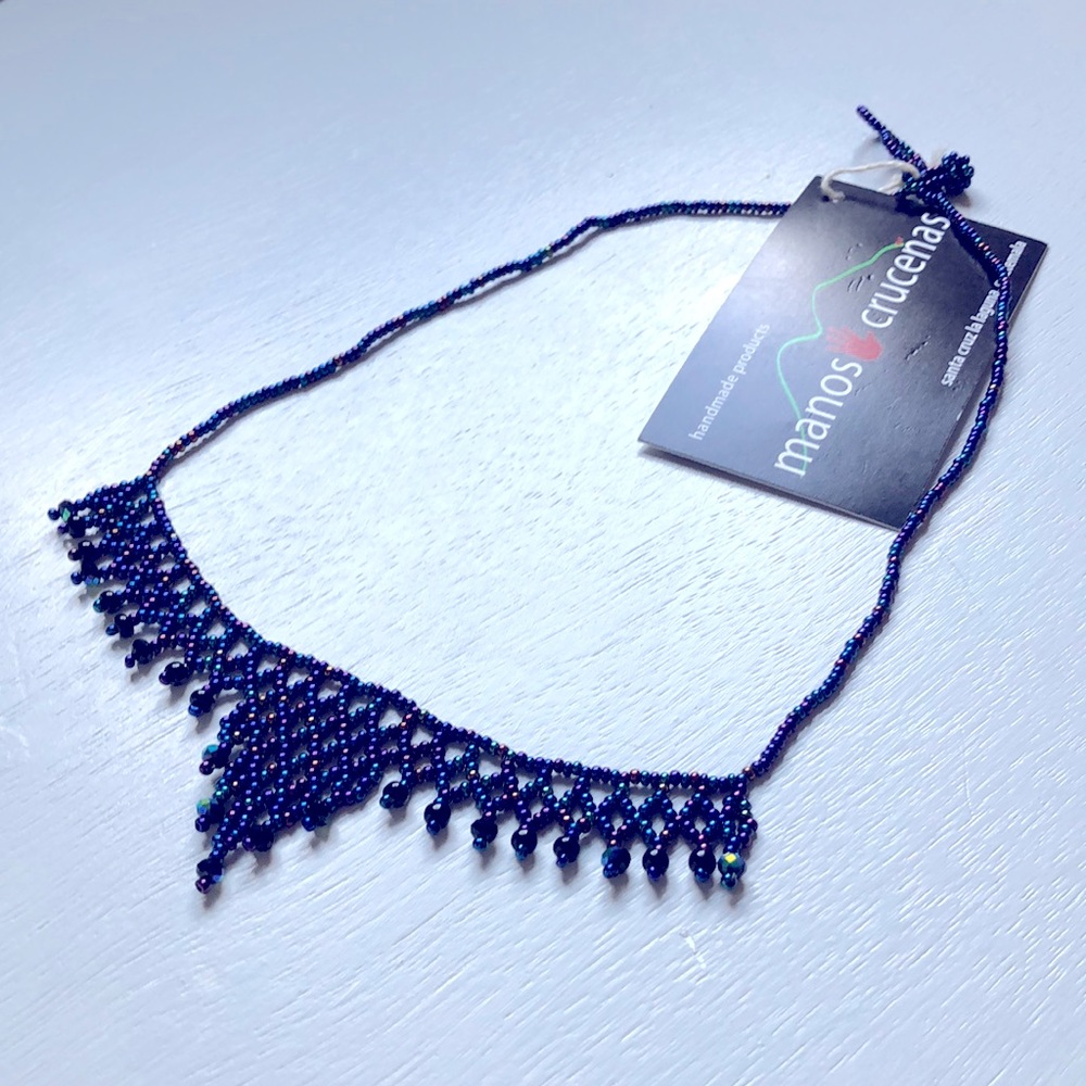 Handmade Beaded Guatemalan Necklace | Adjustable Length NWT